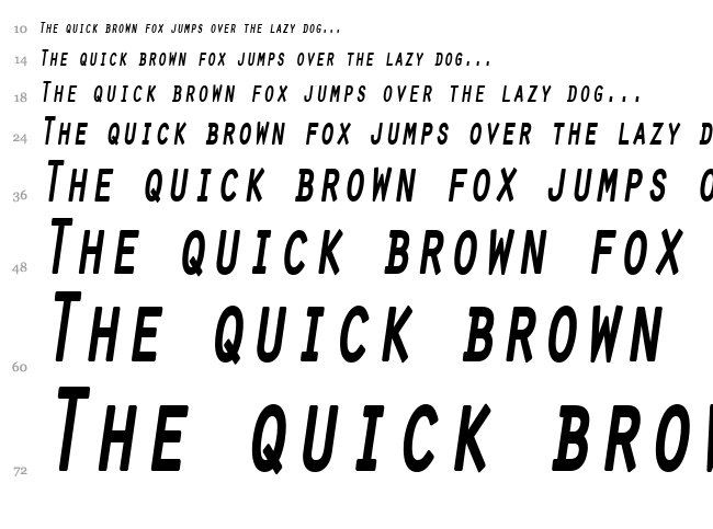 Bad Land font waterfall